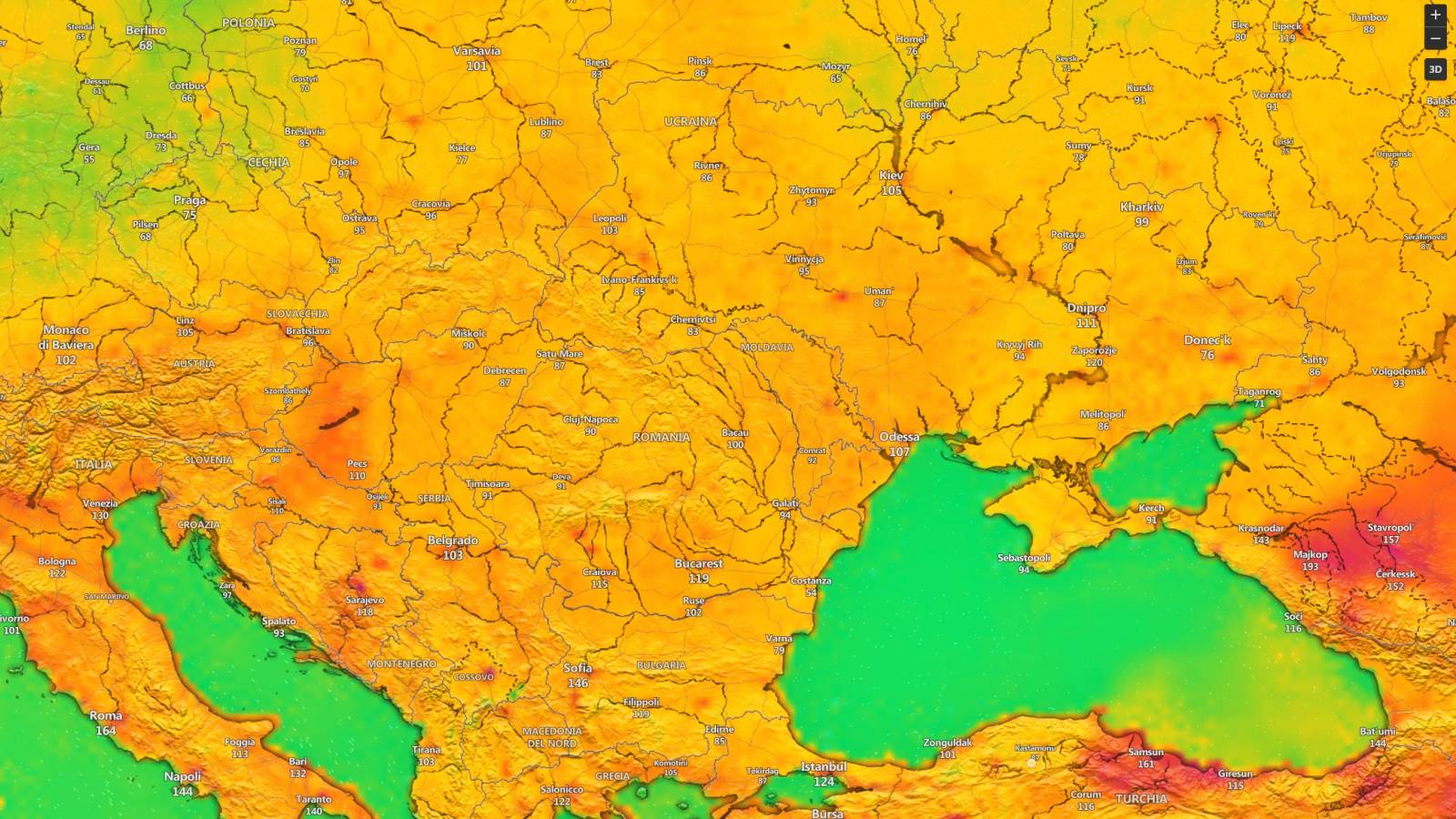 ANM WARNING Oficjalny NOWCASTING LAST MOMENT Kod pogody Rumunia 19 kwietnia 2024 r.