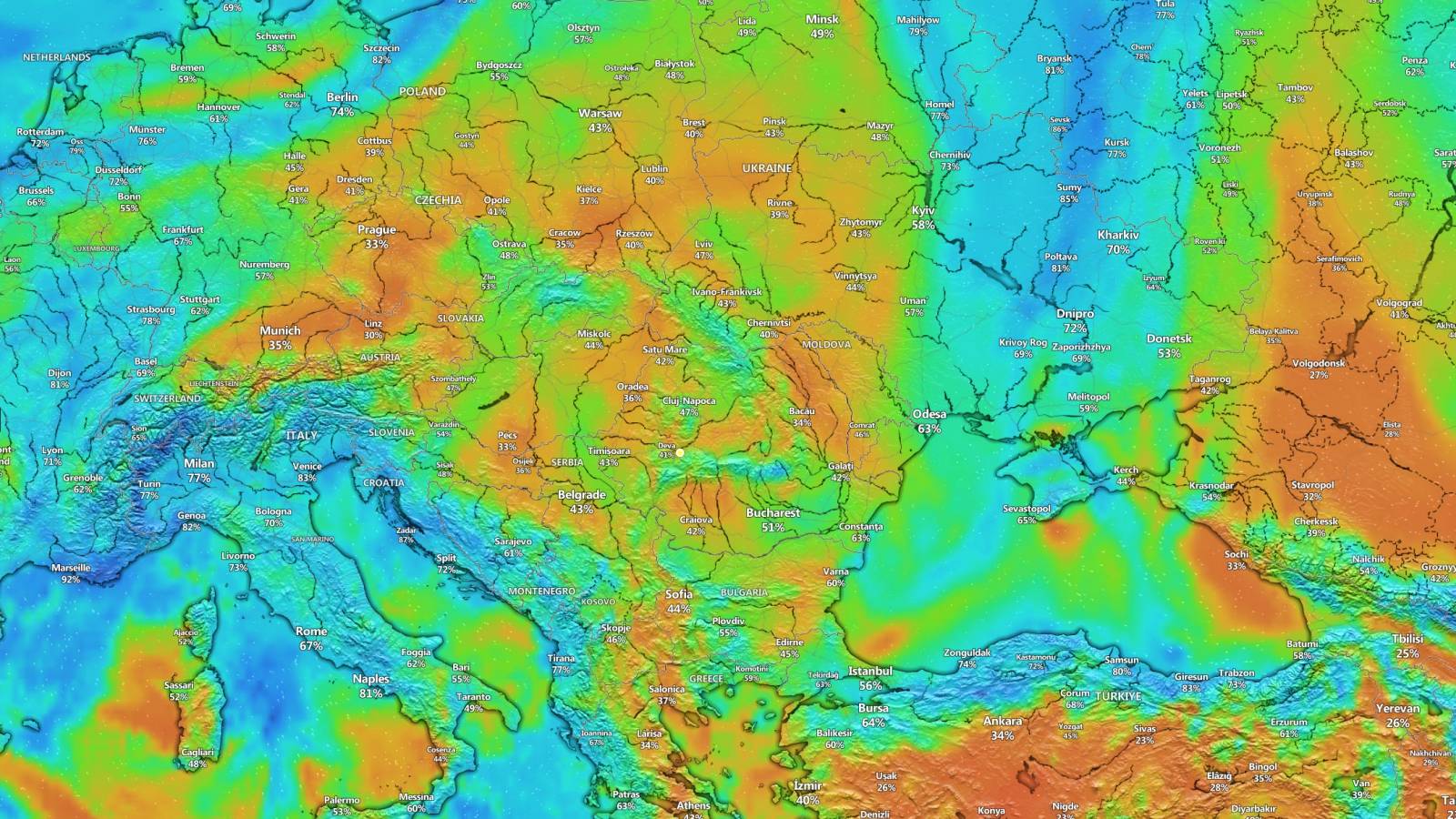 ANM Official Meteorological WARNING NOWCASTING LAST MOMENT Romania 24 April 2024