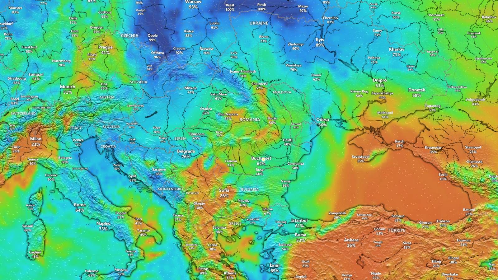 ANM:s officiella meteorologiska varning LAST Moment Rumänien 22 april 2024