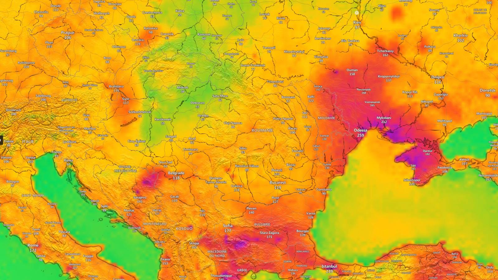 ANM Officiële Meteorologische Informatie LAATSTE MOMENT AANDACHT Roemenië 25 april 2024