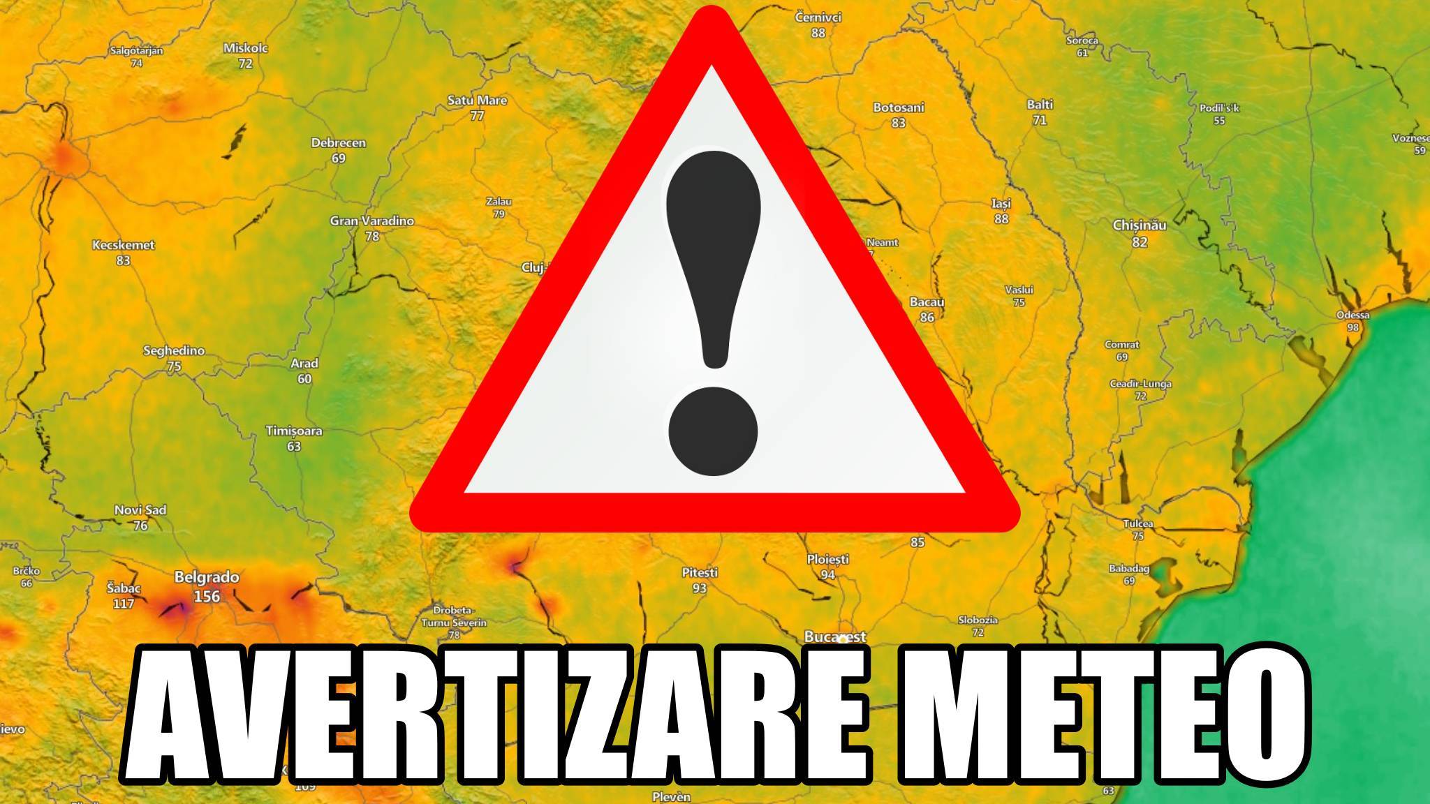 AVERTIZARE Meteorologica ANM Oficiala NOWCASTING de ULTIMA ORA in Data de 4 Mai 2025 in Romania