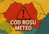 cod rosu meteo romania anm 27 iulie 2025