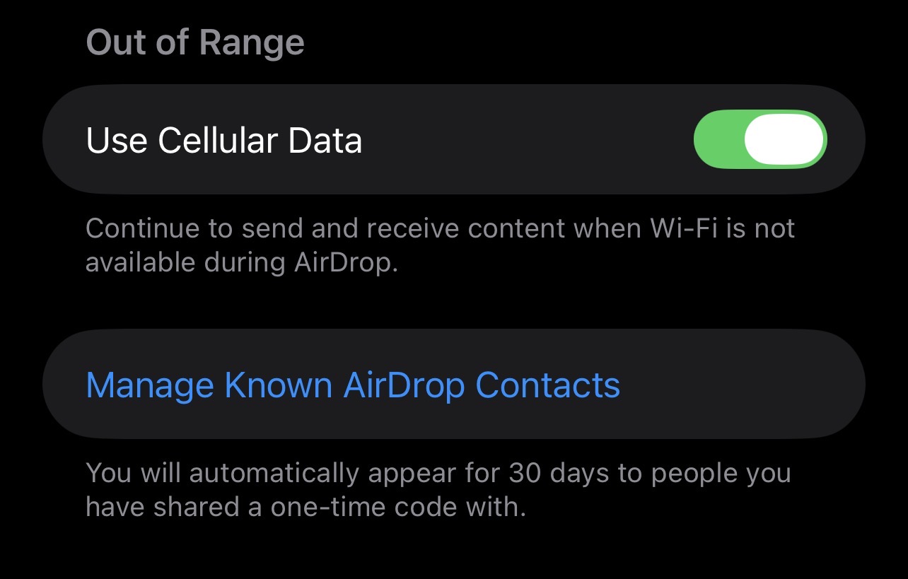 iOS 26.2 cod temporar airdrop
