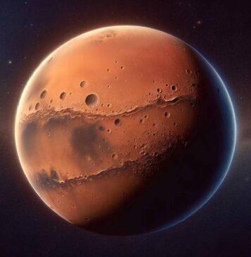 planeta marte crater fluture