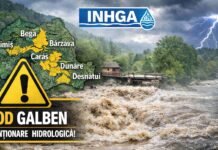 INHGA emite un Cod Galben Hidrologic pe mai multe bazine din Romania. Unde pot aparea viituri rapide si depasiri ale cotelor de atentie INHGA avertizare meteo 4 ianuarie 2026