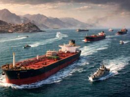 Petroliere Trecând Prin Strâmtoarea Hormuz