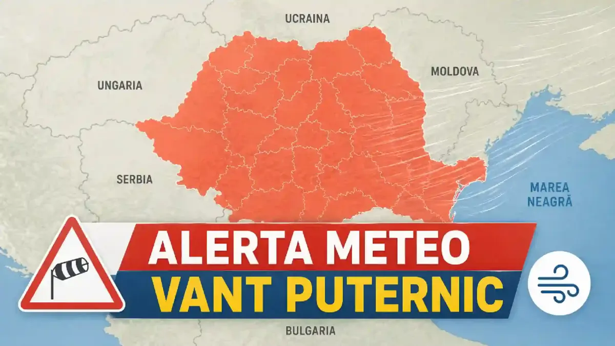Cod PORTOCALIU Meteo de Ultimă Oră pentru Vânt Puternic Emis de Administrația Națională de Meteorologie în România pe 23 Aprilie 2026 Cod PORTOCALIU Meteo de Ultimă Oră pentru Vânt Puternic Emis de Administrația Națională de Meteorologie în România pe 23 Aprilie 2026