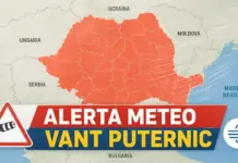 Cod PORTOCALIU Meteo de Ultimă Oră pentru Vânt Puternic Emis de Administrația Națională de Meteorologie în România pe 23 Aprilie 2026