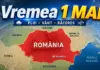 Vremea de 1 Mai in Romania, Administratia Nationala de Meteorologie Anunta Vant, Ploi, care vor fi Temperaturile