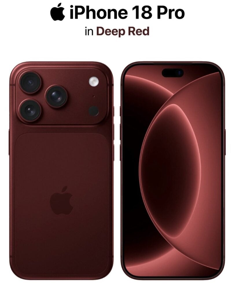 iPhone 18 Pro rosu intens iPhone 18 Pro rosu intens