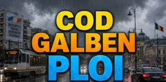 Cod GALBEN pentru Vreme cu Ploaie și Vânt cu Avertizarea Meteo NOWCASTING Emisă de ANM pentru 10 Mai 2026 în România