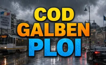 Cod GALBEN pentru Vreme cu Ploaie și Vânt cu Avertizarea Meteo NOWCASTING Emisă de ANM pentru 10 Mai 2026 în România