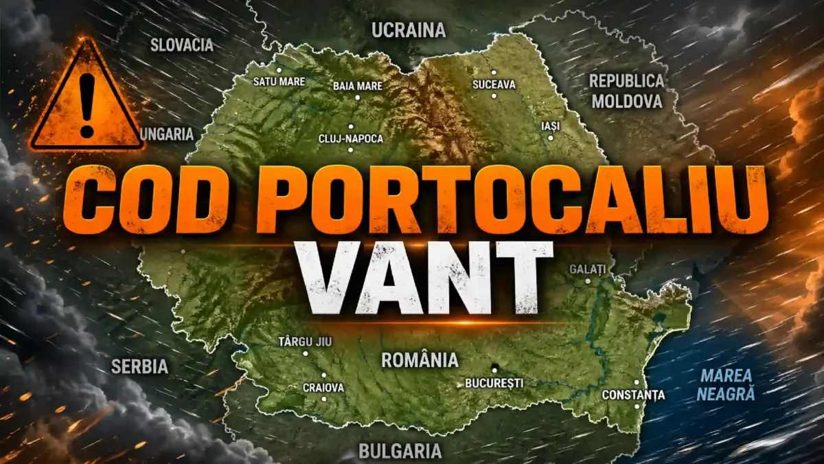 Cod PORTOCALIU Meteo Nowcasting de Vânt și Ploi Emis de ANM cu Vremea în România pe 12 Mai 2026 Cod PORTOCALIU Meteo Nowcasting de Vânt și Ploi Emis de ANM cu Vremea în România pe 12 Mai 2026