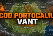 Cod PORTOCALIU Meteo Nowcasting de Vânt și Ploi Emis de ANM cu Vremea în România pe 12 Mai 2026