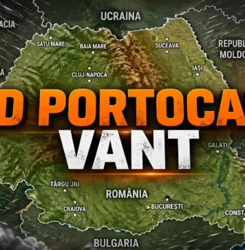 Cod PORTOCALIU Meteo Nowcasting de Vânt și Ploi Emis de ANM cu Vremea în România pe 12 Mai 2026