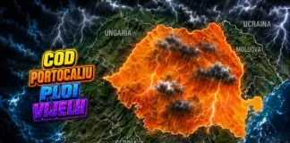 Cod PORTOCALIU de Ploi Torențiale și Vânt Puternic Avem Emis cu Atenționări Meteo ANM de Ultimă Oră pentru 16 Mai 2026