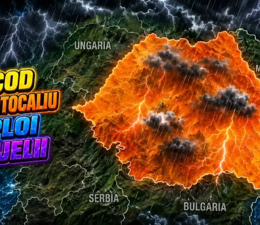 Cod PORTOCALIU de Ploi Torențiale și Vânt Puternic Avem Emis cu Atenționări Meteo ANM de Ultimă Oră pentru 16 Mai 2026