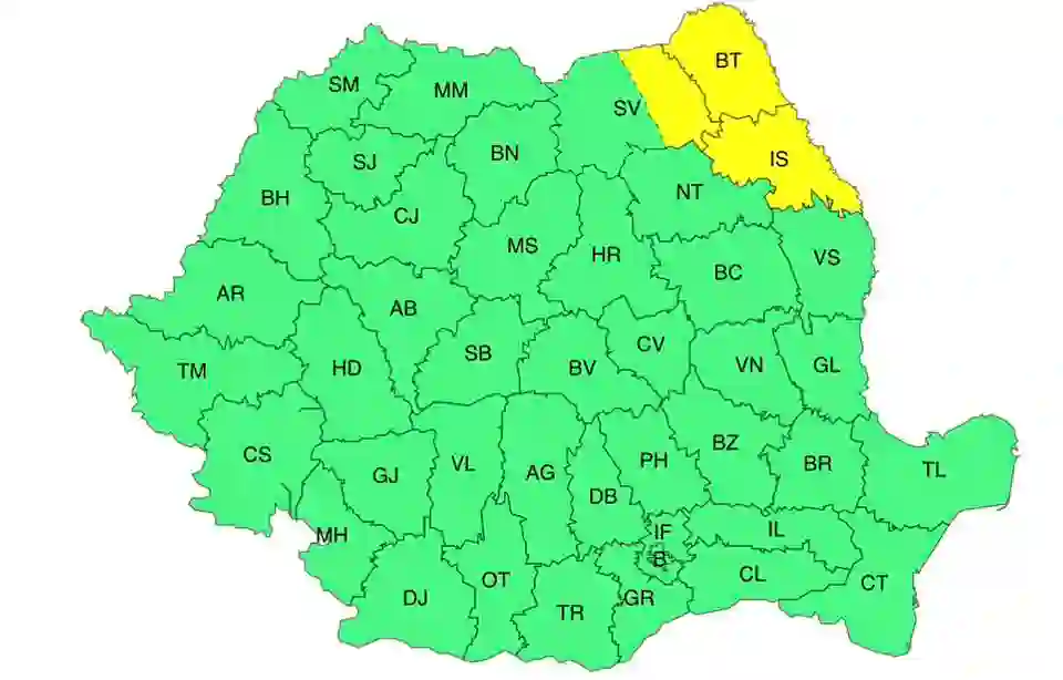 Cod galben vânt puternic ploi torențiale 26 mai suceava iasi botosani Cod galben vânt puternic ploi torențiale 26 mai suceava iasi botosani