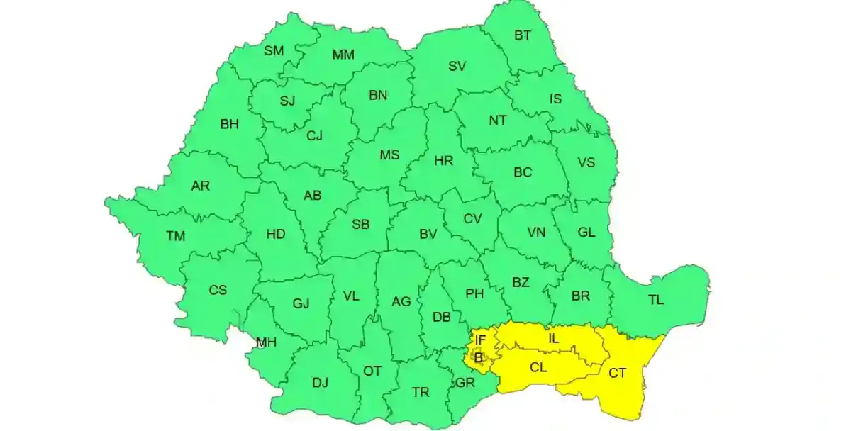 harta atenționare meteo ANM ploi torențiale 17 mai 2026 harta atenționare meteo ANM ploi torențiale 17 mai 2026