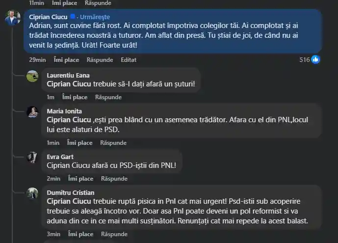 Ciprian ciucu acuzatie tradarea Adrian Vestea Ciprian ciucu acuzatie tradarea Adrian Vestea