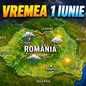 Coduri Galbene cu ATENȚIONĂRI de Ploi Torențiale și Vânt Puternic Emise de ANM cu Vremea în România pe 1 Iunie 2026