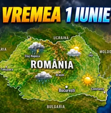 Coduri Galbene cu ATENȚIONĂRI de Ploi Torențiale și Vânt Puternic Emise de ANM cu Vremea în România pe 1 Iunie 2026 Coduri Galbene cu ATENȚIONĂRI de Ploi Torențiale și Vânt Puternic Emise de ANM cu Vremea în România pe 1 Iunie 2026
