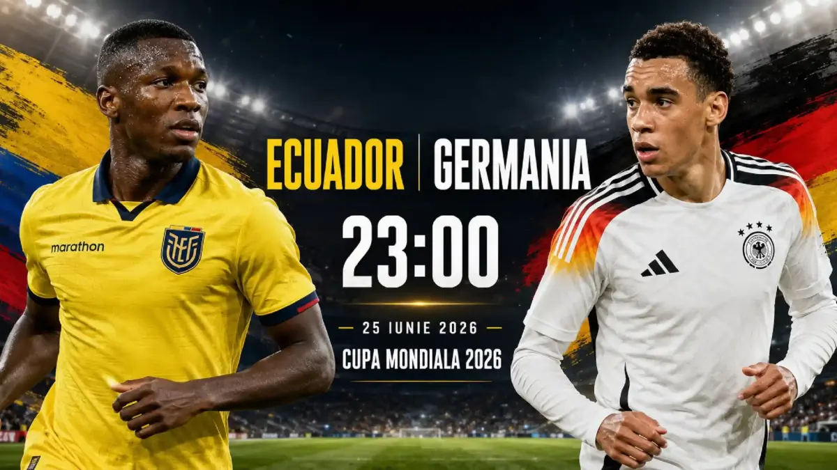 ECUADOR - GERMANIA LIVE ANTENA 1 Meci Cupa Mondiala FIFA 2026 ECUADOR - GERMANIA LIVE ANTENA 1 Meci Cupa Mondiala FIFA 2026
