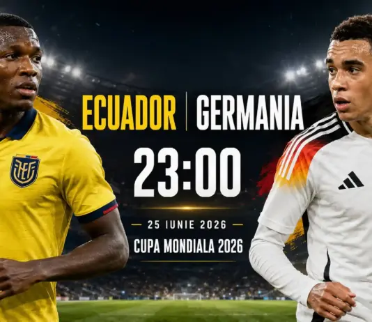 ECUADOR - GERMANIA LIVE ANTENA 1 Meci Cupa Mondiala FIFA 2026