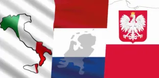 Italia Olanda Polonia steaguri