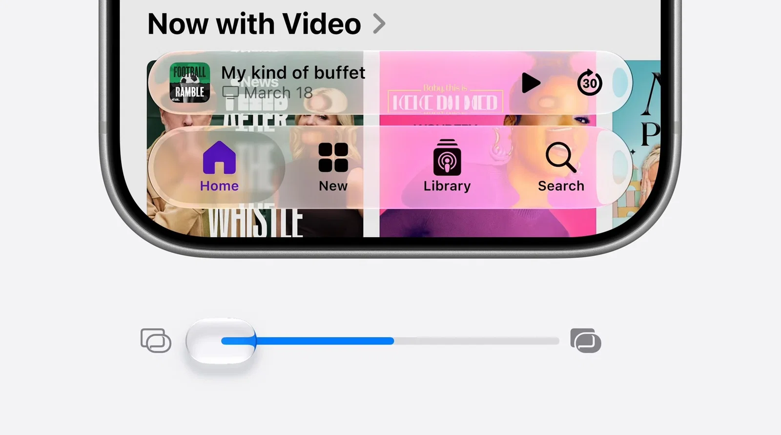 Liquid Glass slider | iDevice Liquid Glass slider