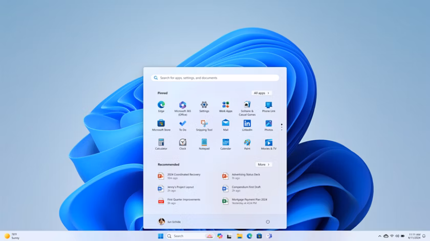Windows 11 start menu Windows 11 start menu