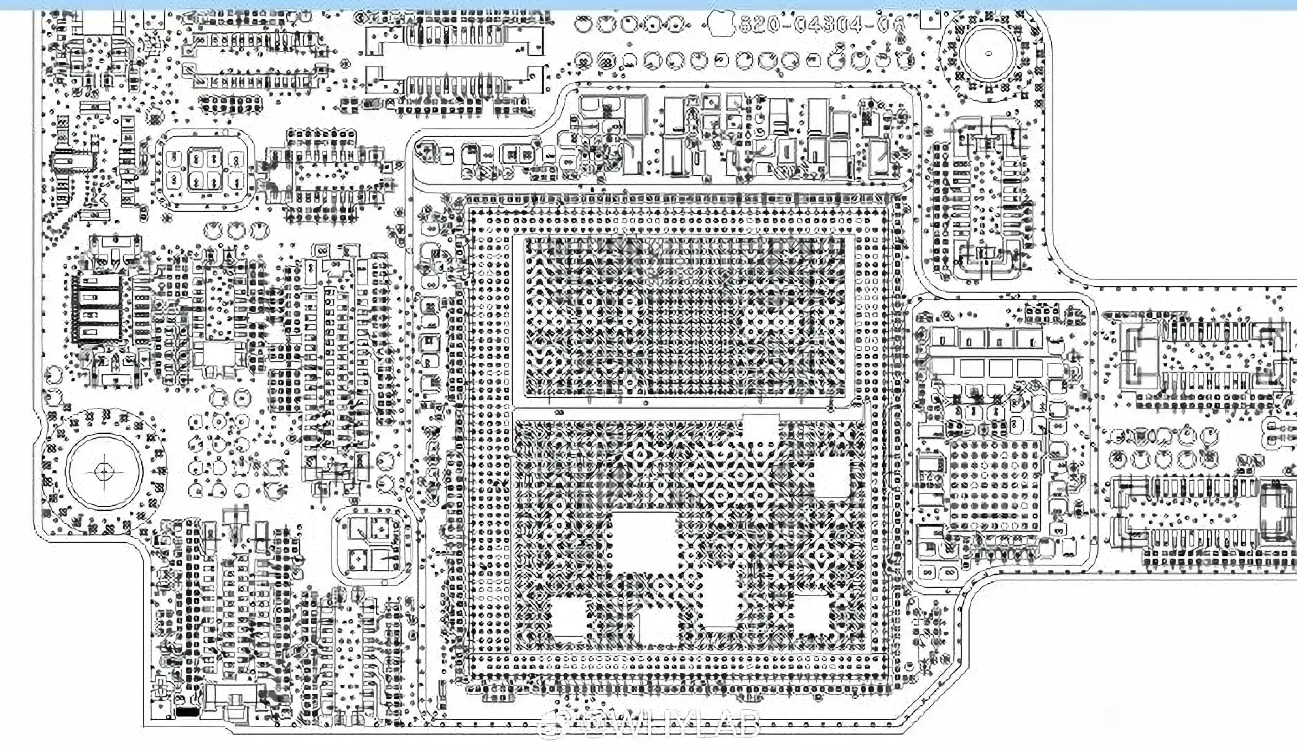 Presupusa schema a placii de baza a iPhone 18 Pro cu noul chip A20 Pro. chip A20 Pro iPhone 18 Pro