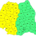 harta ANM cod galben canicula Romania, vremea si temperaturile judete | iDevice harta ANM cod galben canicula Romania, vremea si temperaturile judete