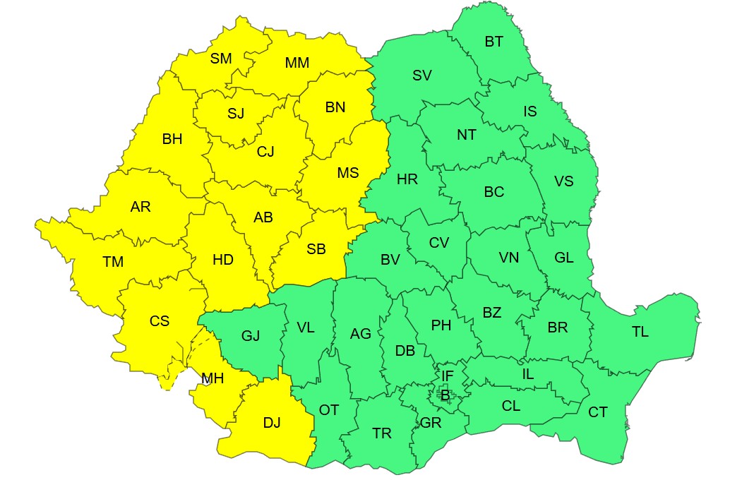 harta atentionare canicula, temperaturi ANM estul Romaniei pe 20 iunie 2026 harta atentionare canicula, temperaturi ANM estul Romaniei pe 20 iunie 2026