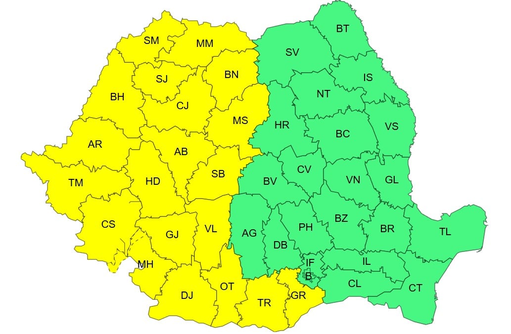 harta atentionare canicula, temperaturi ANM estul Romaniei pe 21 iunie 2026 harta atentionare canicula, temperaturi ANM estul Romaniei pe 21 iunie 2026