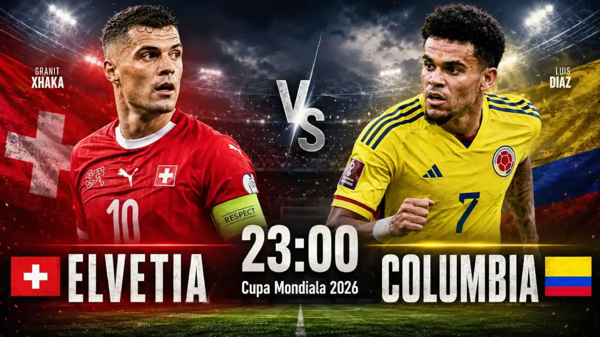 ELVETIA - COLUMBIA LIVE ANTENA 1 James Rodriguez Cupa Mondiala FIFA 2026 | iDevice.ro ELVETIA - COLUMBIA LIVE ANTENA 1 James Rodriguez Cupa Mondiala FIFA 2026