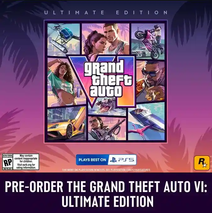 Grand Theft Auto 6 Sony Playstation 5 Grand Theft Auto 6 Sony Playstation 5