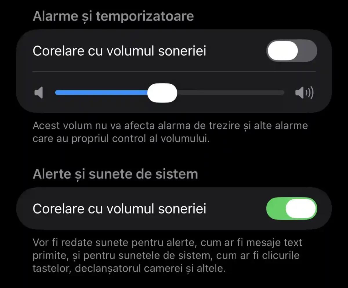 IOS 27 setare volum alarme IOS 27 setare volum alarme