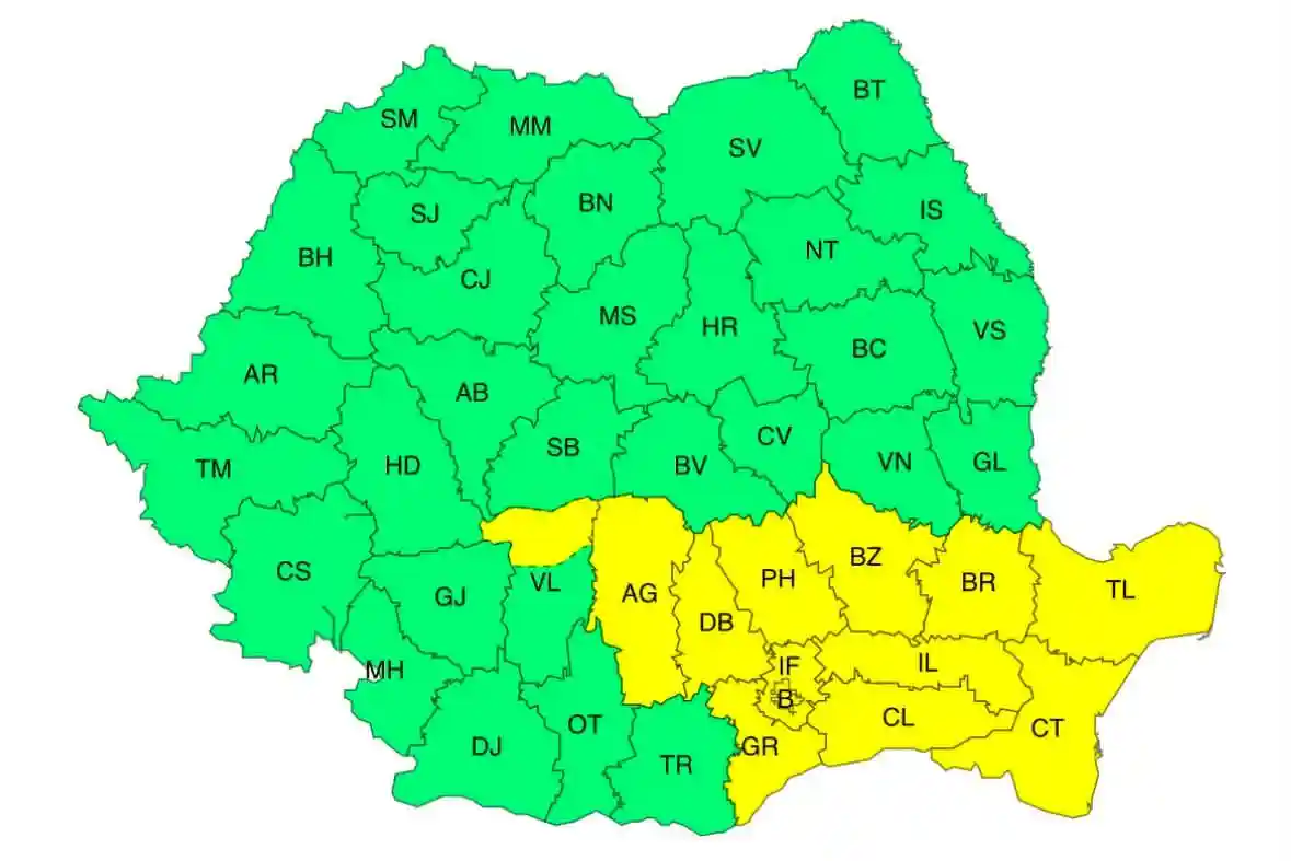 harta cod portocaliu ploi torentiale, vant, vijelie, grindina, atentionare meteo vreme Romania 20 iulie 2026 harta cod portocaliu ploi torentiale, vant, vijelie, grindina, atentionare meteo vreme Romania 20 iulie 2026
