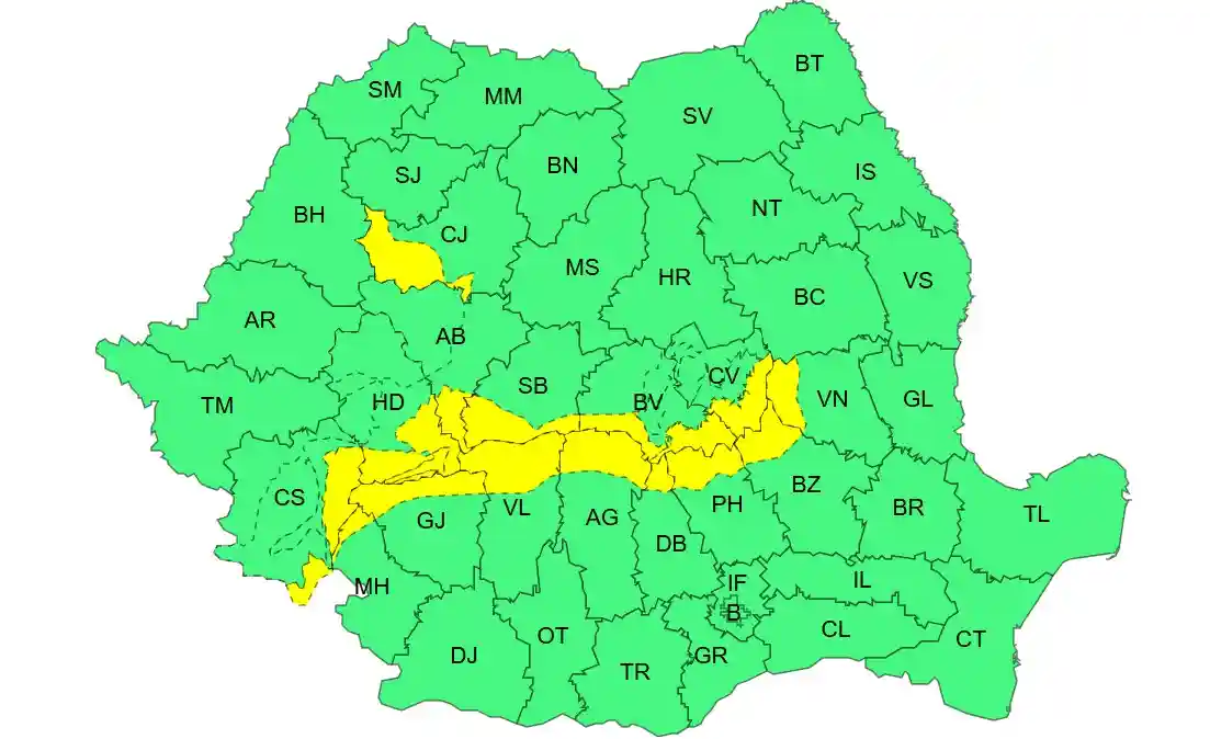 harta meteo ANM cod galben ploi vant atentionare meteo 26 iulie 2026 | iDevice.ro harta meteo ANM cod galben ploi vant atentionare meteo 26 iulie 2026