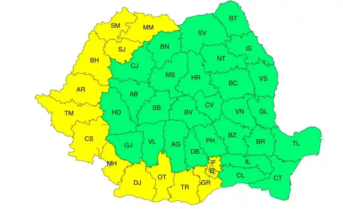 harta meteo ANM cu ploi torentiale si vant puternic in Romania pe 17 iulie 2026 | iDevice.ro harta meteo ANM cu ploi torentiale si vant puternic in Romania pe 17 iulie 2026