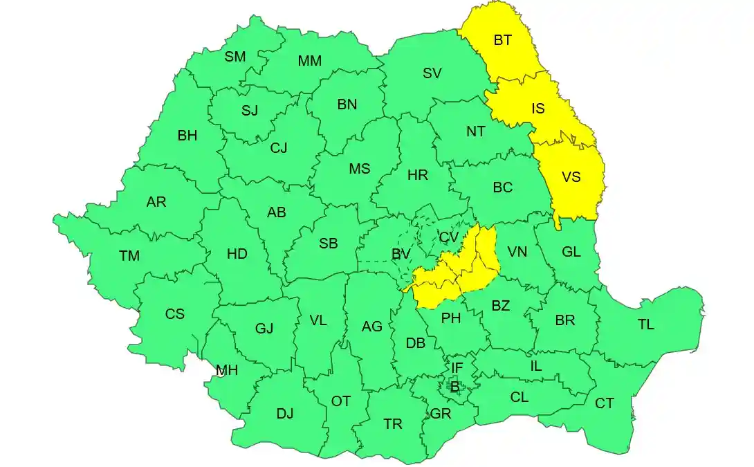 hartă meteo ANM de ploi torențiale, grindină și vânt puternic în România pe 27 iulie 2026 | iDevice.ro hartă meteo ANM de ploi torențiale, grindină și vânt puternic în România pe 27 iulie 2026