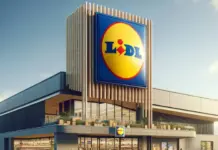 Ofertele LIDL Romania cu Promotii Speciale Pentru Milioane de Romani Lidl supermarket exterior with a tall sign displaying the blue and yellow Lidl logo against a clear sky
