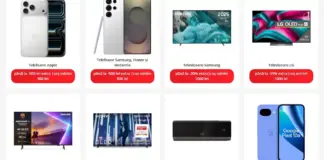 Telefoane Apple: iPhone cu spate alb și design metalic vizibil într-o prezentare de produs