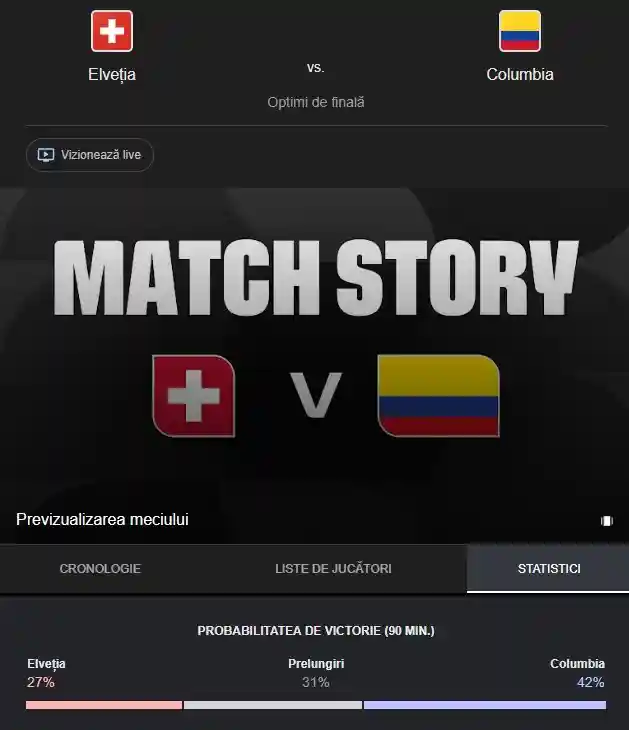 rezultat ELVETIA - COLUMBIA LIVE ANTENA 1 James Rodriguez Cupa Mondiala FIFA 2026 | iDevice.ro rezultat ELVETIA - COLUMBIA LIVE ANTENA 1 James Rodriguez Cupa Mondiala FIFA 2026