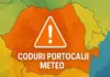 Alerta COD PORTOCALIU Meteo ANM Emisa pentru Vreme Extrema in Romania pe 2 August 2026 Colorful weather map with an orange danger area and a white exclamation-triangle alert icon over it, with 'METEO' text partially visible, indicating a meteorological warning.