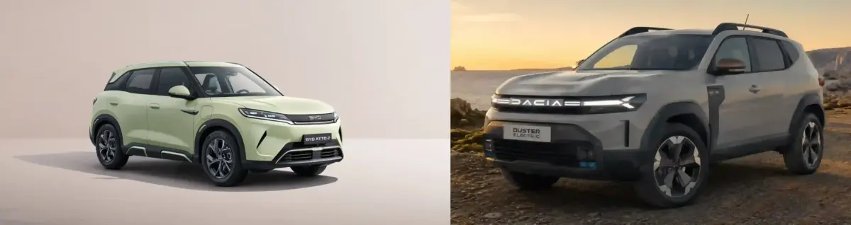 DACIA Duster 4 vs BYD atto 2 DACIA Duster 4 vs BYD atto 2