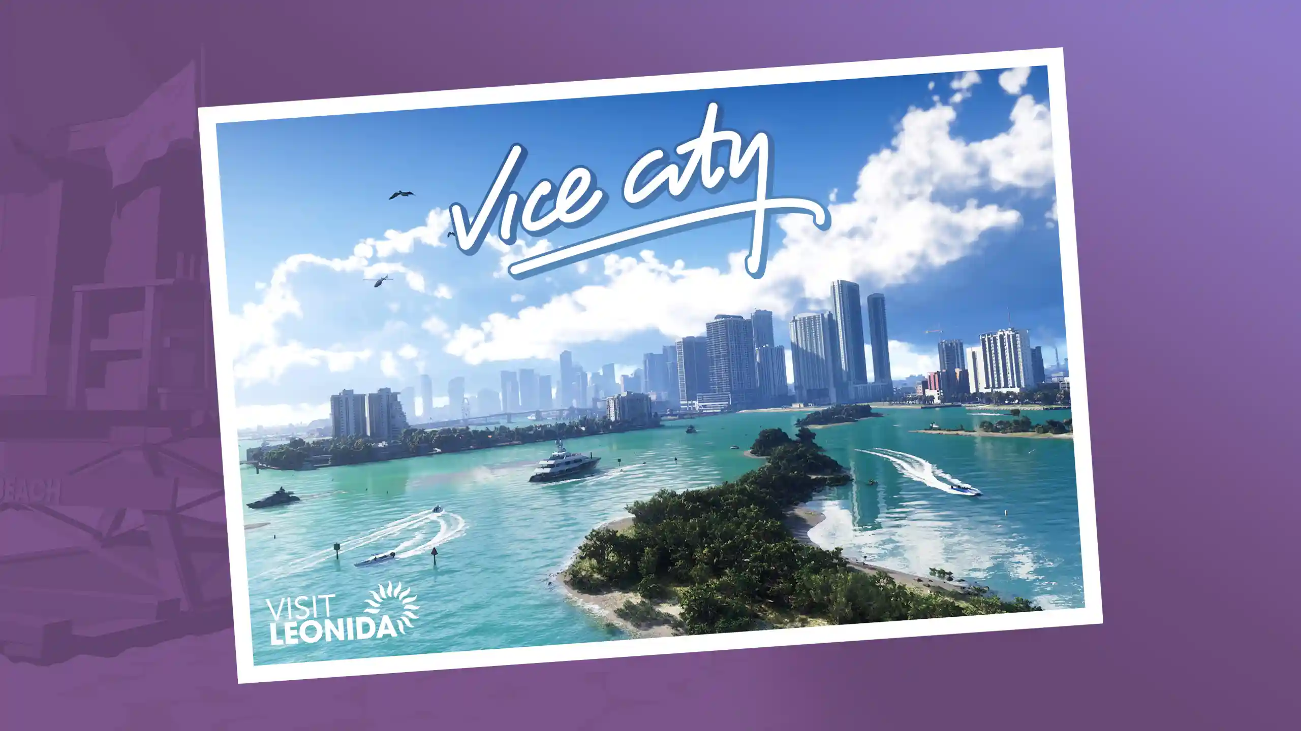 GTA 6 Vice City Postcard GTA 6 Vice City Postcard