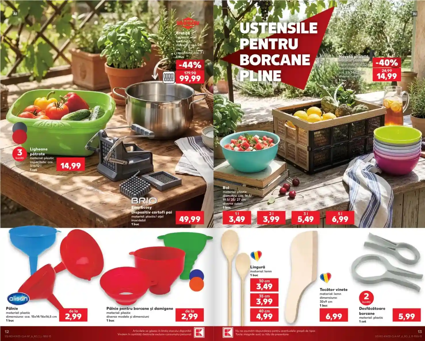 Kaufland catalog oferte bucatarie 12 august 2026 - pagina 12 - 13 | iDevice.ro Kaufland catalog oferte bucatarie 12 august 2026 - pagina 12 - 13