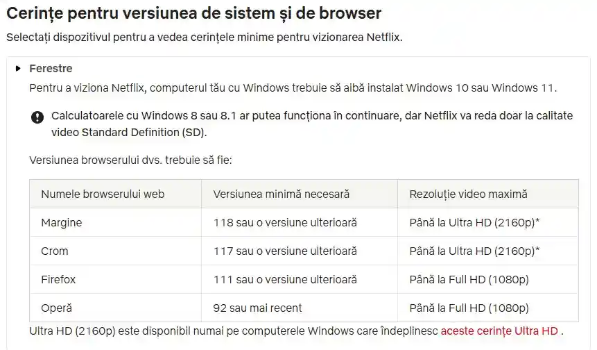 Netflix 4K in Google Chrome | iDevice.ro Netflix 4K in Google Chrome